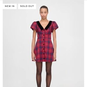 Hill house Samantha dress in cherry plaid